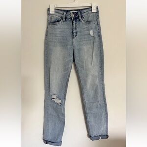 Altar’d State Jeans Size 25 Light Blue Denim Pants Straight Leg